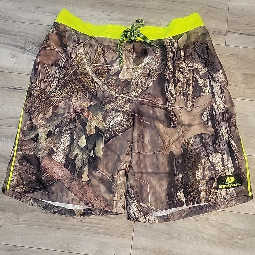 Mossy Oak Mens Camo Drawstring Mesh Lined Swim Trunks‎ XL